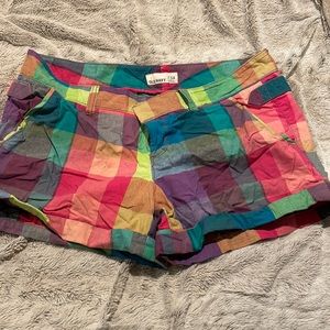 Old navy rainbow plaid shorts
